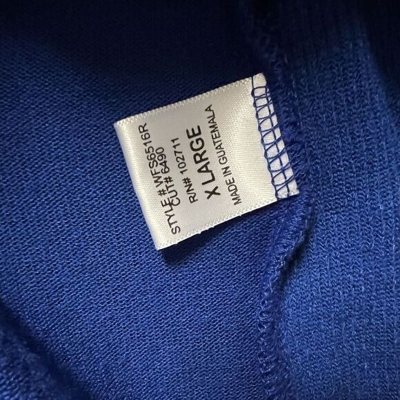 Gibson Nordstrom Sweater Size XLarge Royal Blue Long Tunic Length Rayon Stretch - Picture 3 of 4